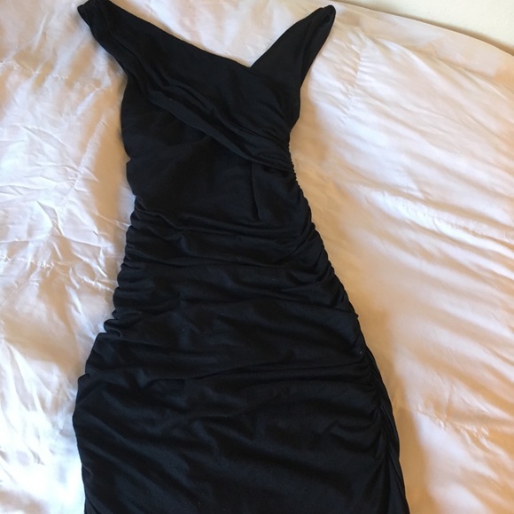 Perfect LBD Express black runched dress - Picture 1 of 6